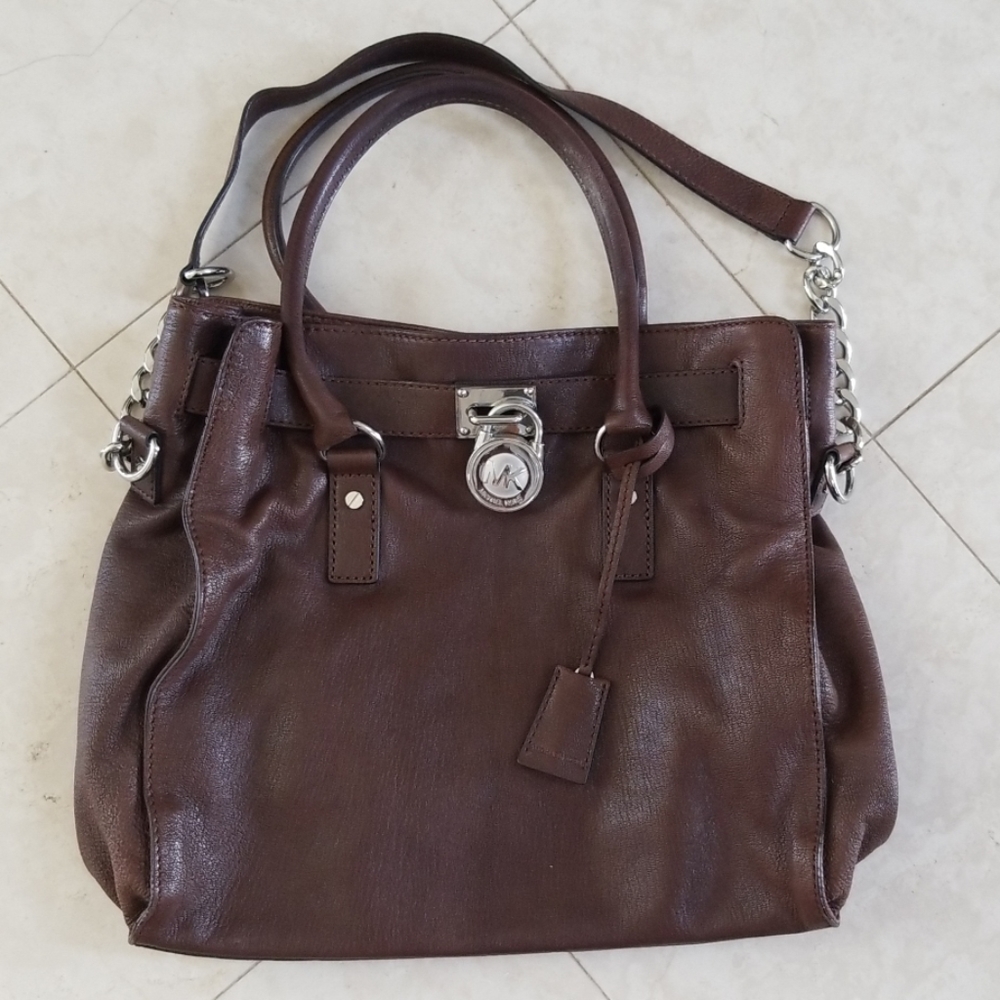 Michael Kors leather handbag lock